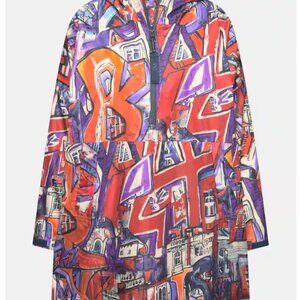 Ulla Popken | Waterproof, Windproof, Hood & Zipper, OS Cape - NWT